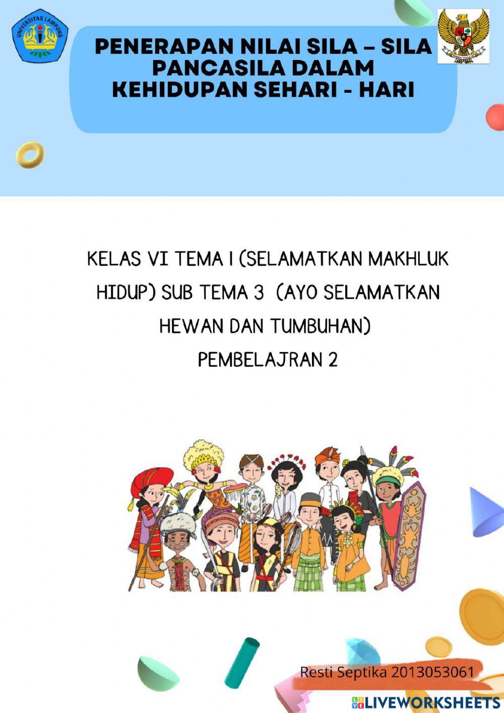 Penerapan nilai pancasila dalam kehidupan sehari-hari