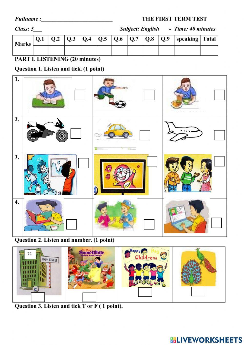 Đề thi học kì 1