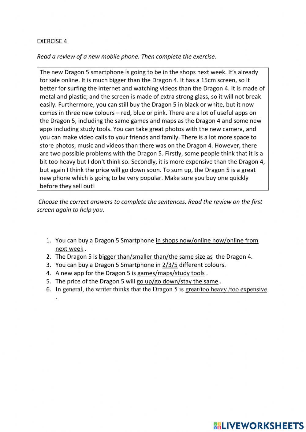 IE0, Unit 10, Reading and Writing, Exercise 4