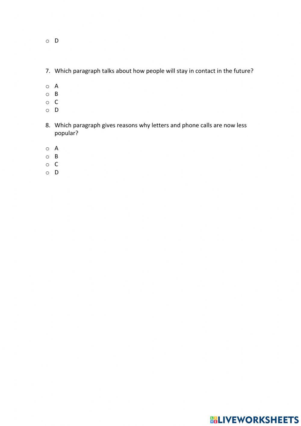 IE0, Unit 10, Reading and Writing, Exercise 5