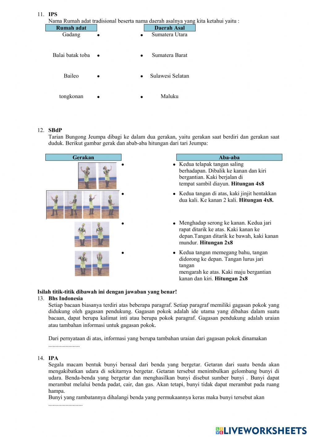 PAS sms 1 tema 1 kelas 4 sdn 94