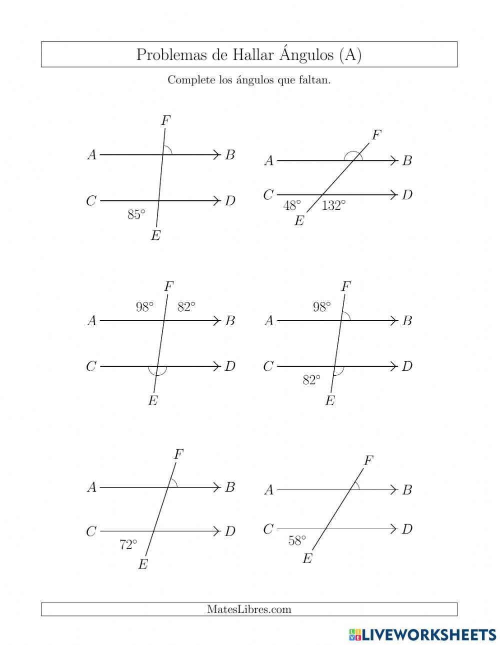 Angulos alternos internos y alternos externos