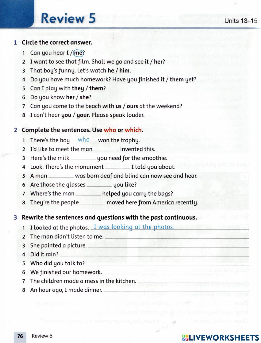 Writing Comprehension 6 Form 1 Term
