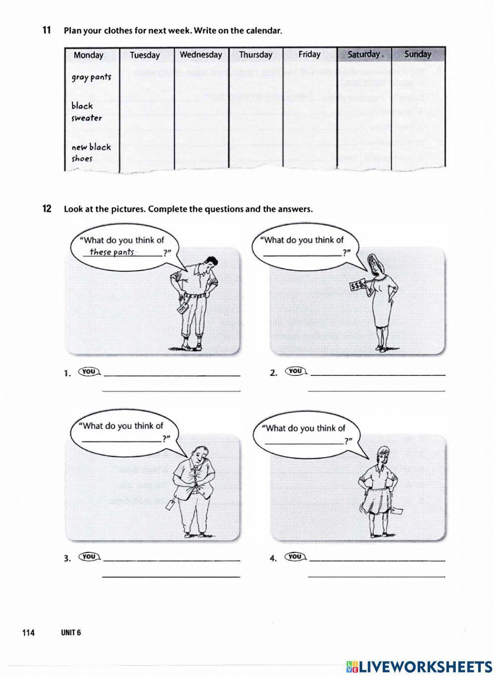 Top notch unit 6 workbook