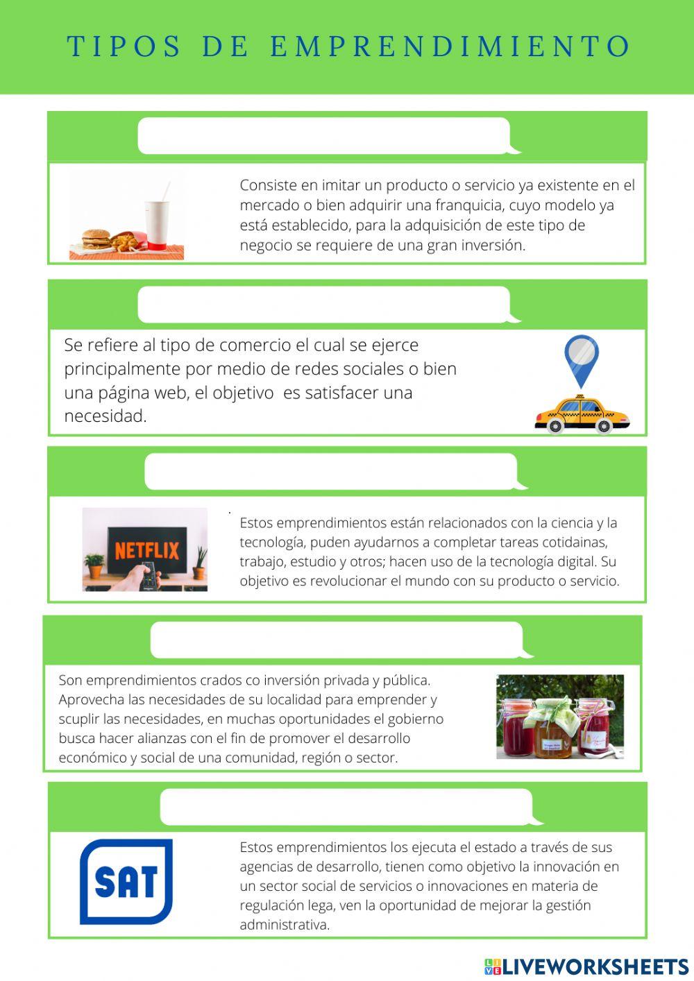 Tipos de emprendimiento