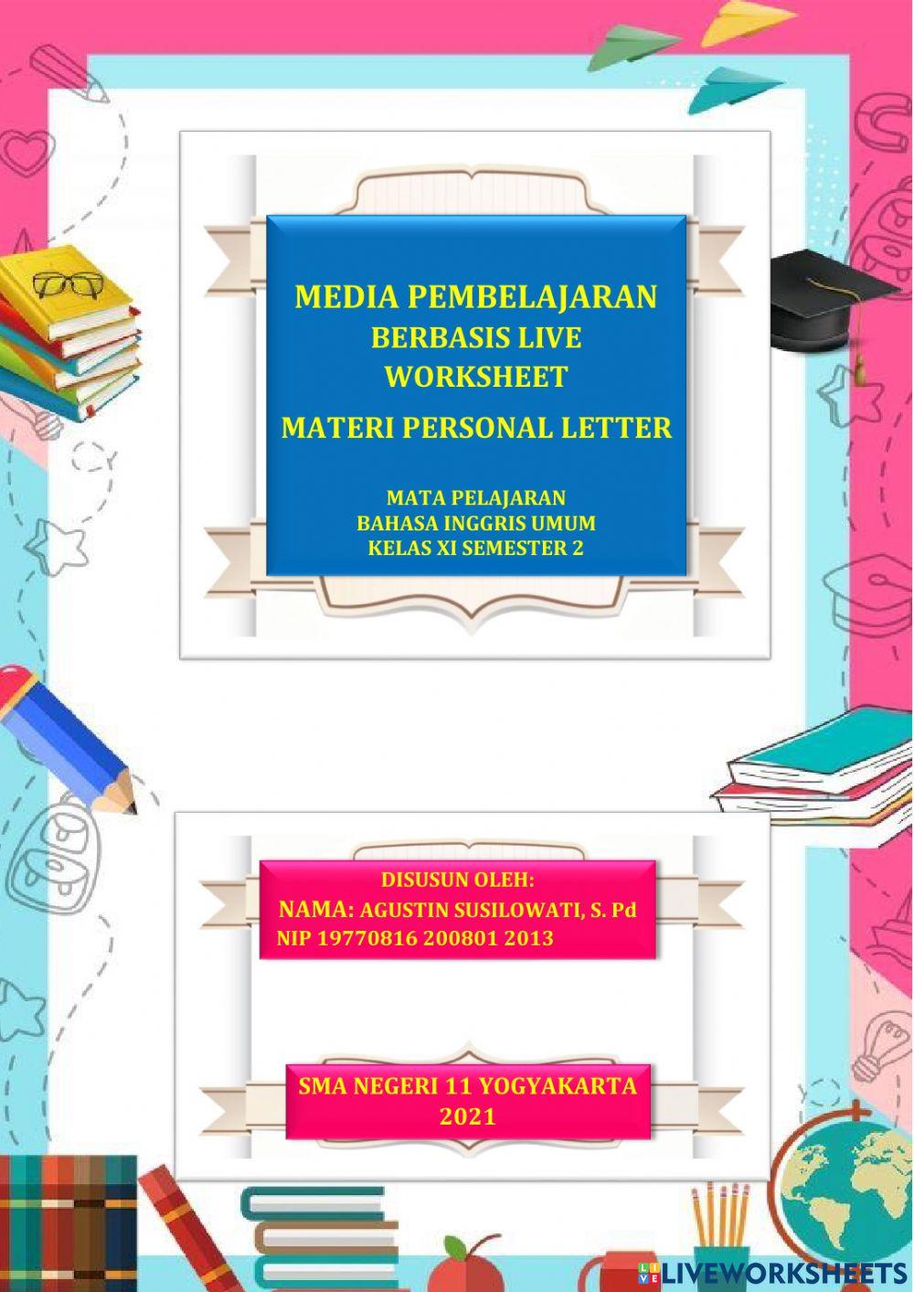 Materi KD 4.6-Personal Letter