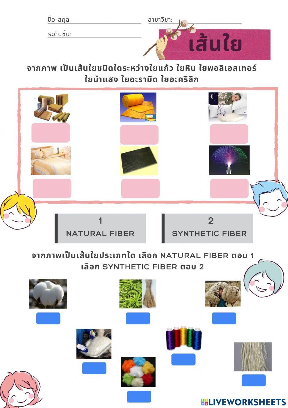 แบบฝึกหัดเส้นใย