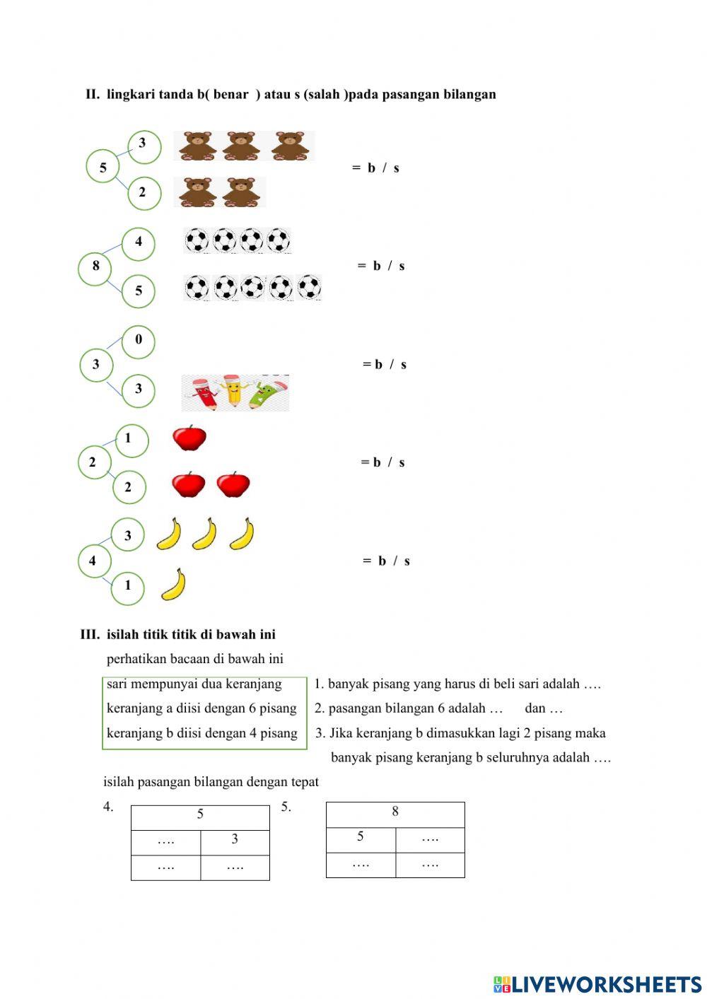 Tematik Kelas 1 Tema 1 - Matematika