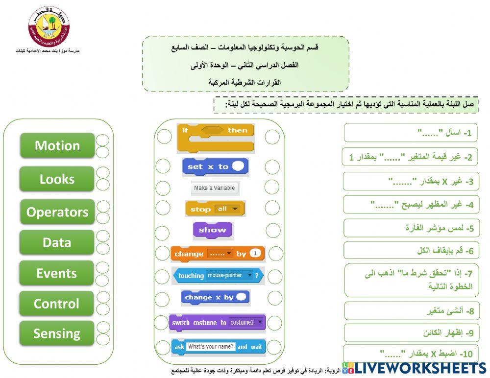 Scratch program | Free Interactive Worksheets | 1840134