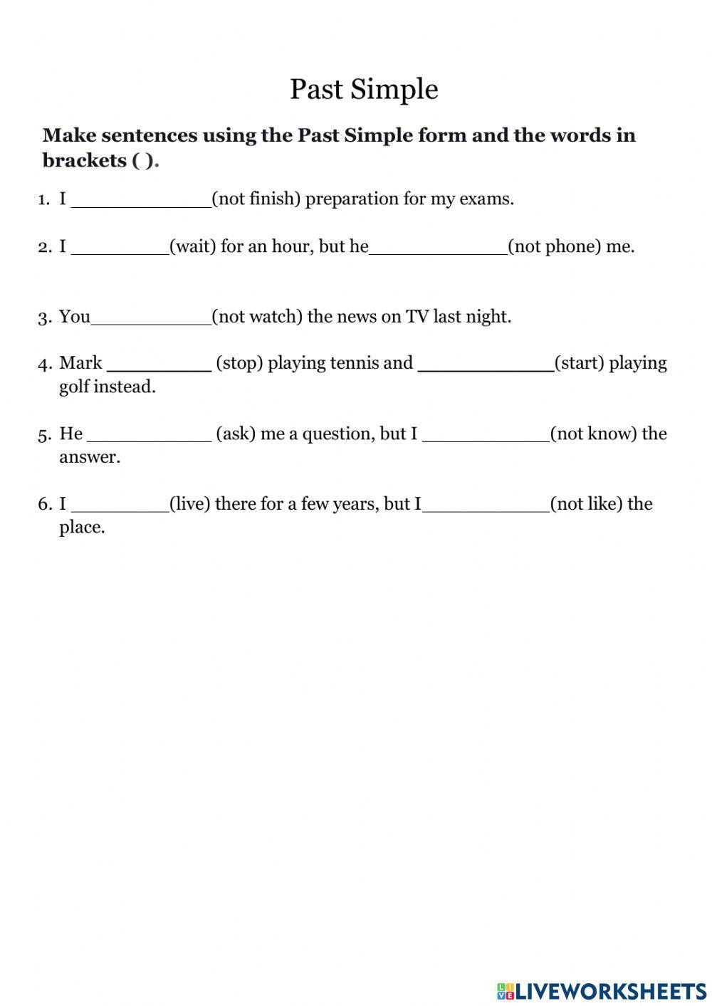 Past Simple positive and negative
