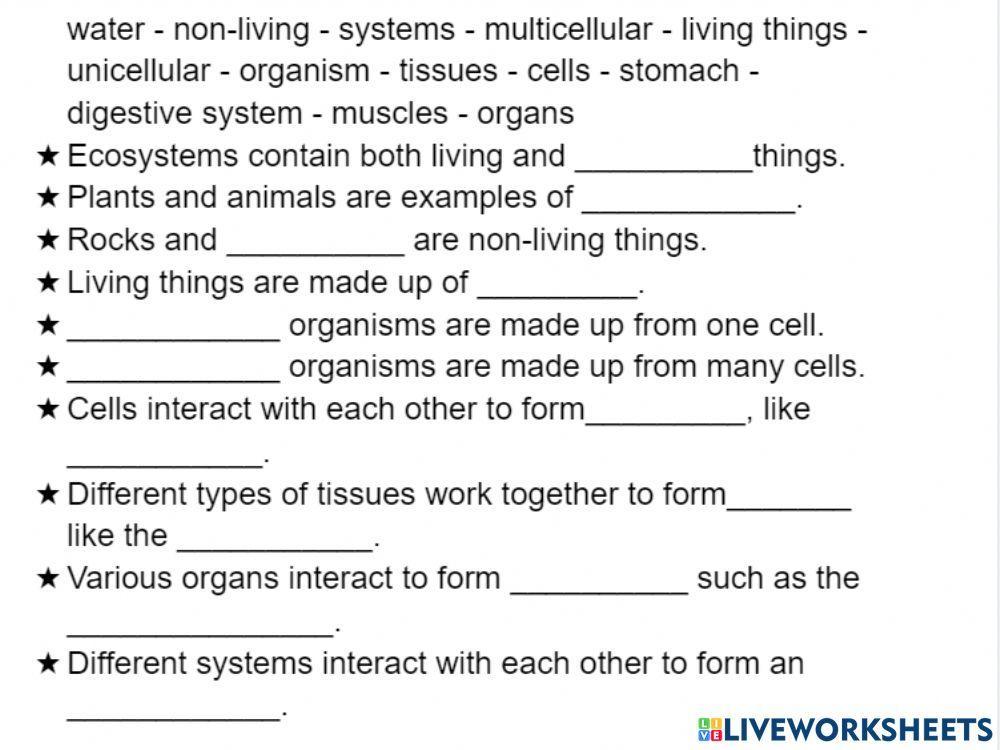 Living and non-living things