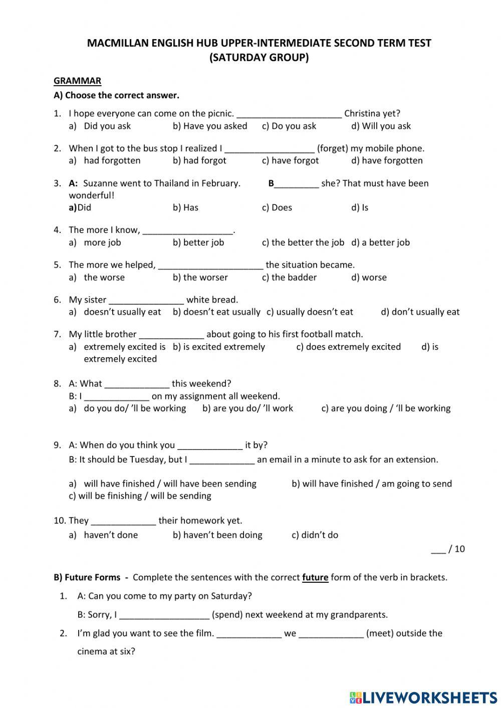 MacEngHub 2nd term test
