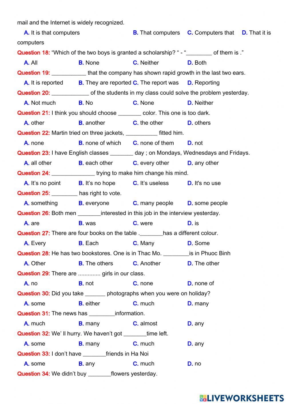 Đại từ phần 1