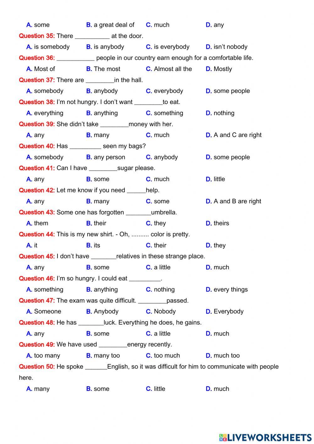 Đại từ phần 1