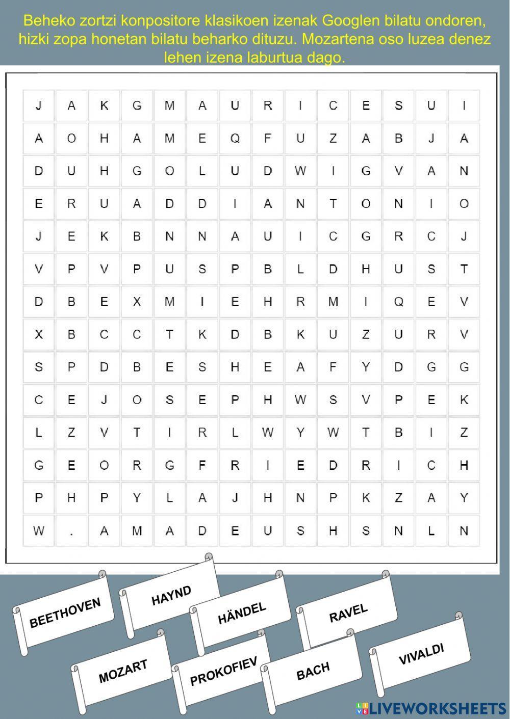 Zenbait konpositoreren izenak