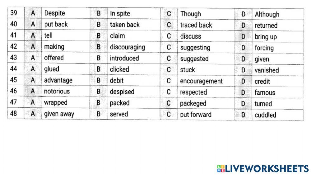 Use of English (Драб-1 Task 8)