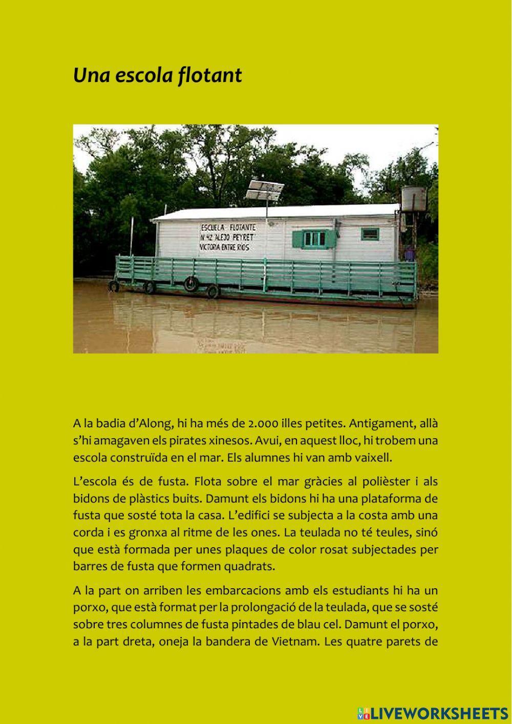 Una escola flotant Una escola flotant