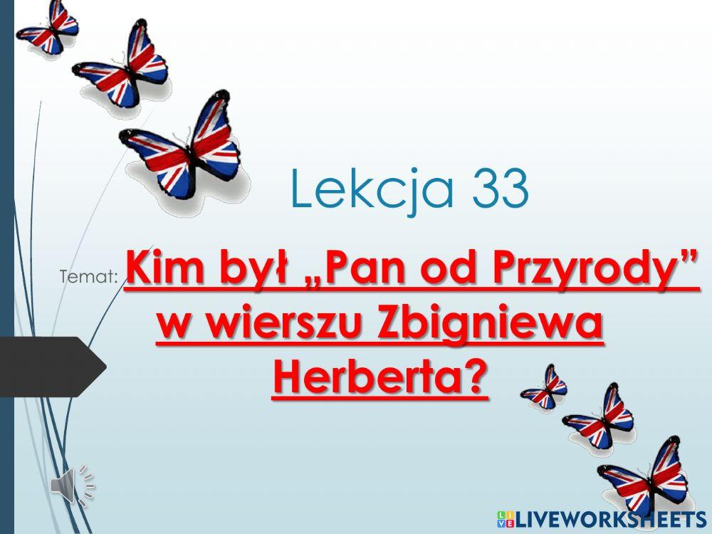 Zbigniew Herbert Pan od przyrody