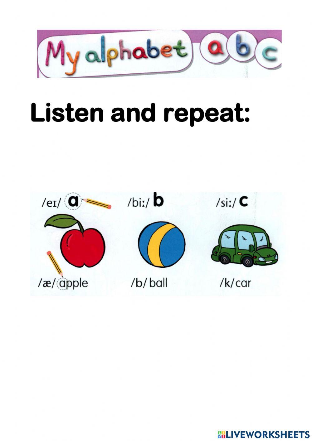 My alphabet a,b,c (Fly High 1)