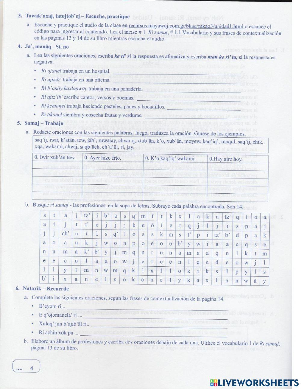 Página 4 tercero básico