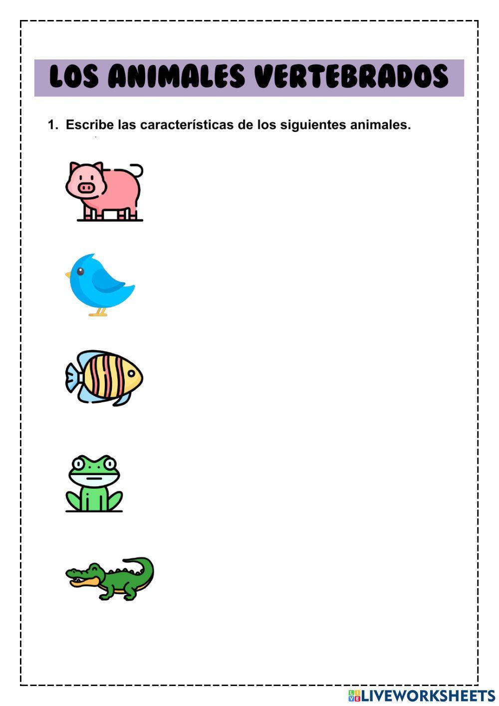 Animales vertebrados