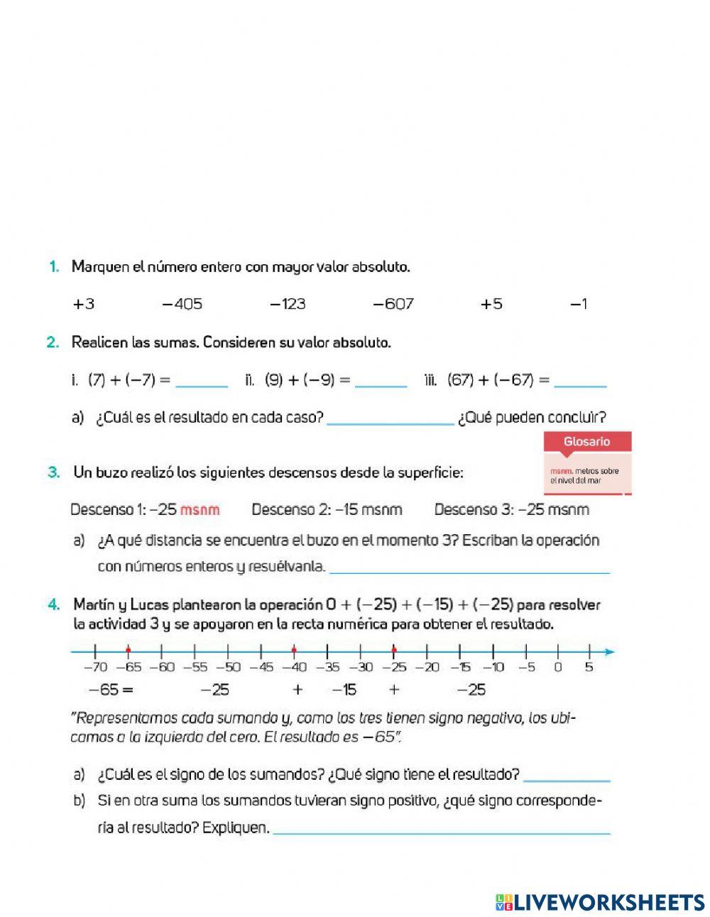Suma de números de igual signo