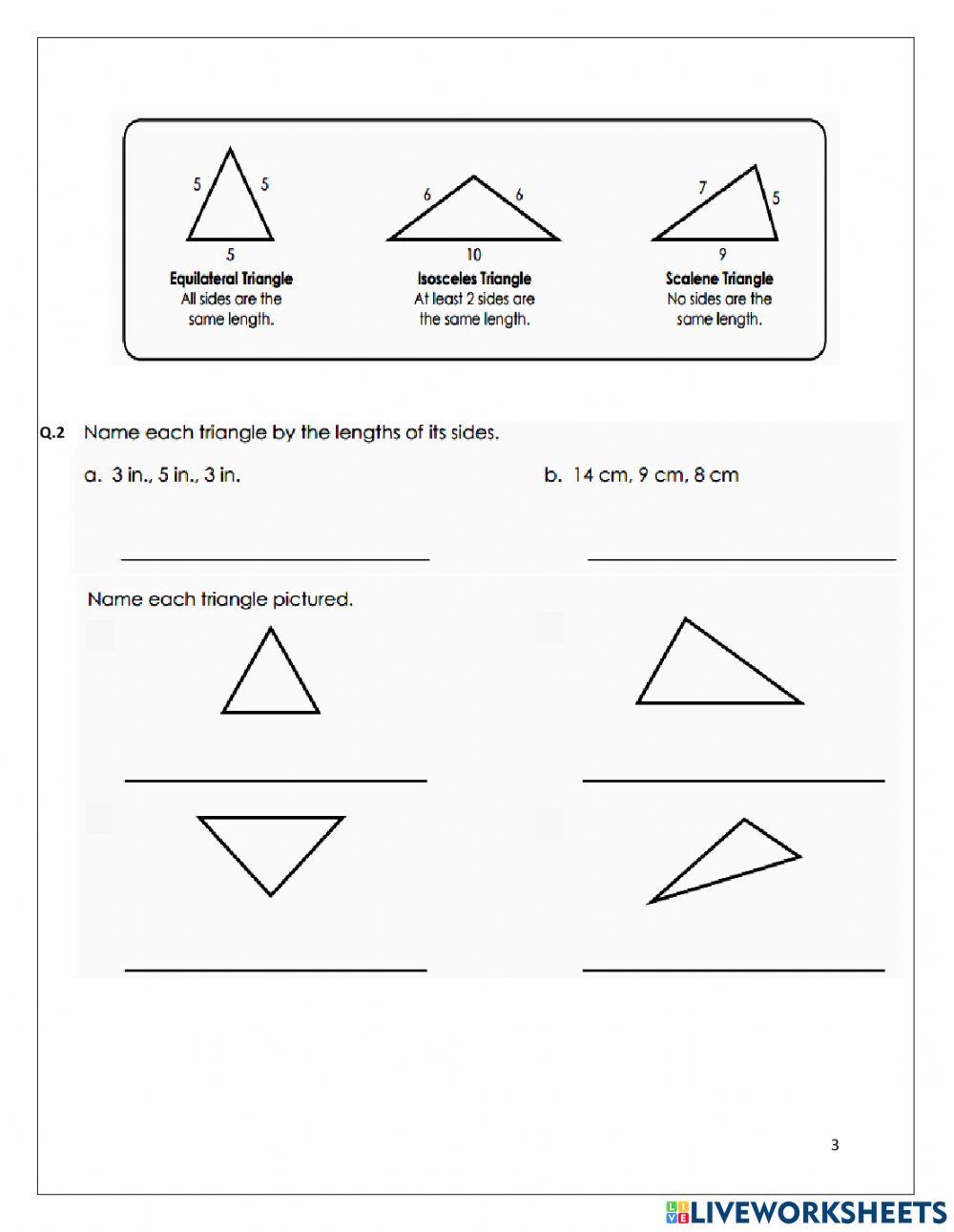 1841551 | Types of triangles Worksheet - 2 | Rania_87