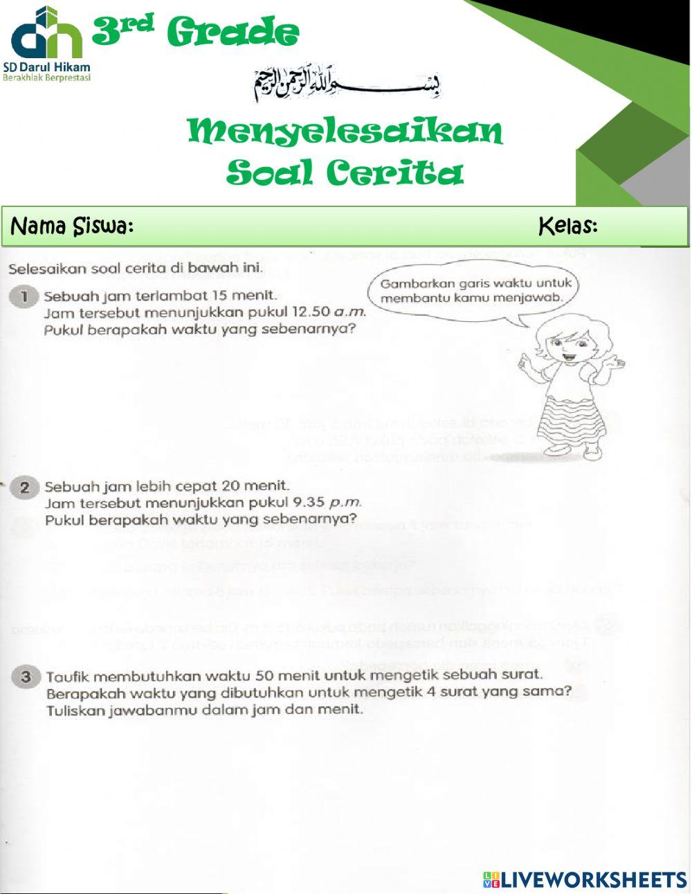 Menyelesaikan Soal Cerita