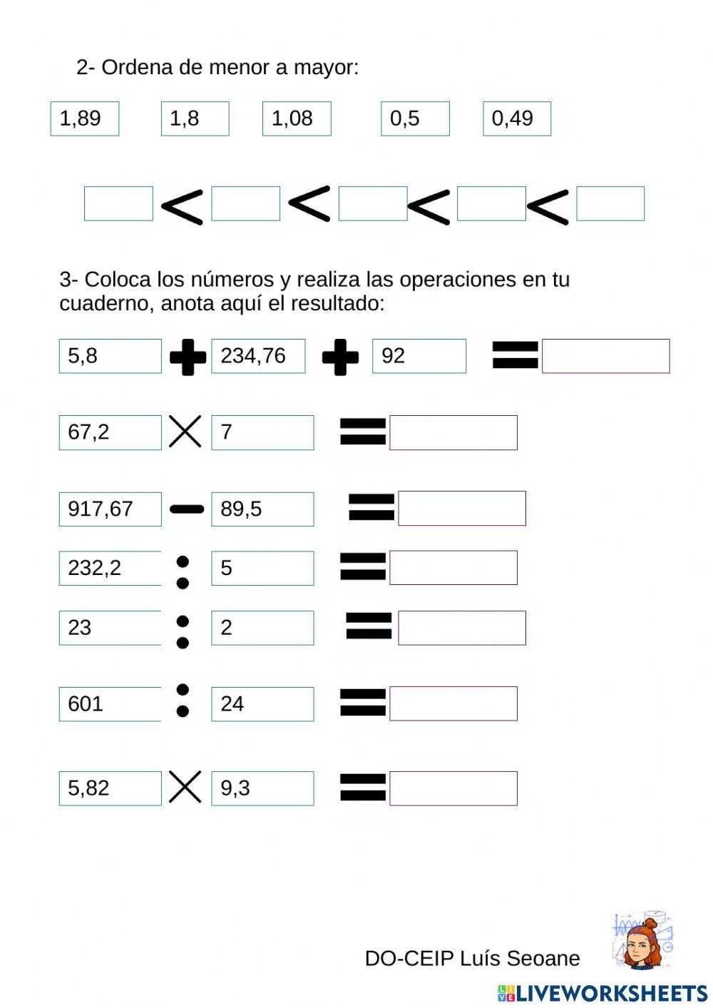 Repaso decimales