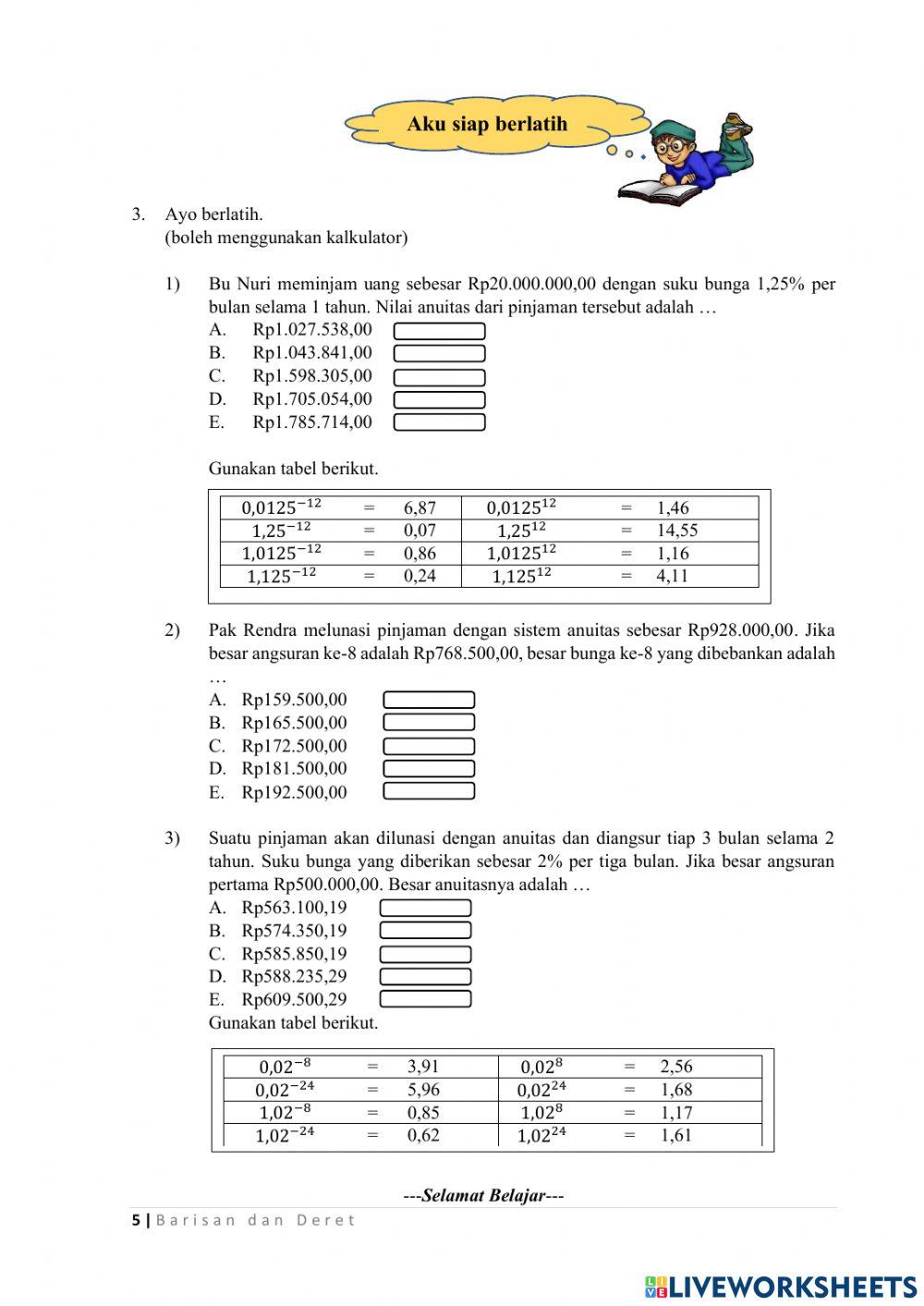 LKPD 05 Barisan dan Deret