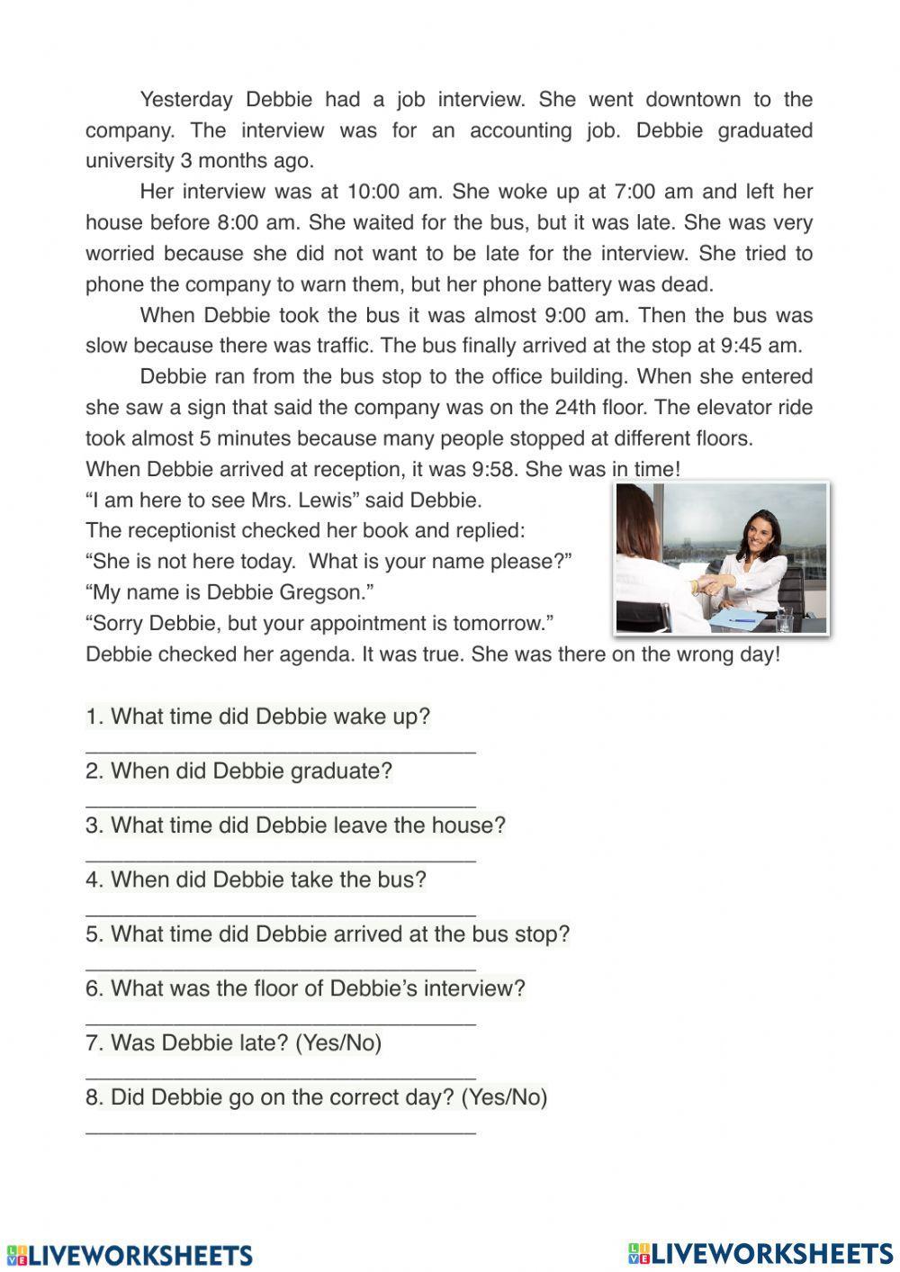 Simpple Past Reading