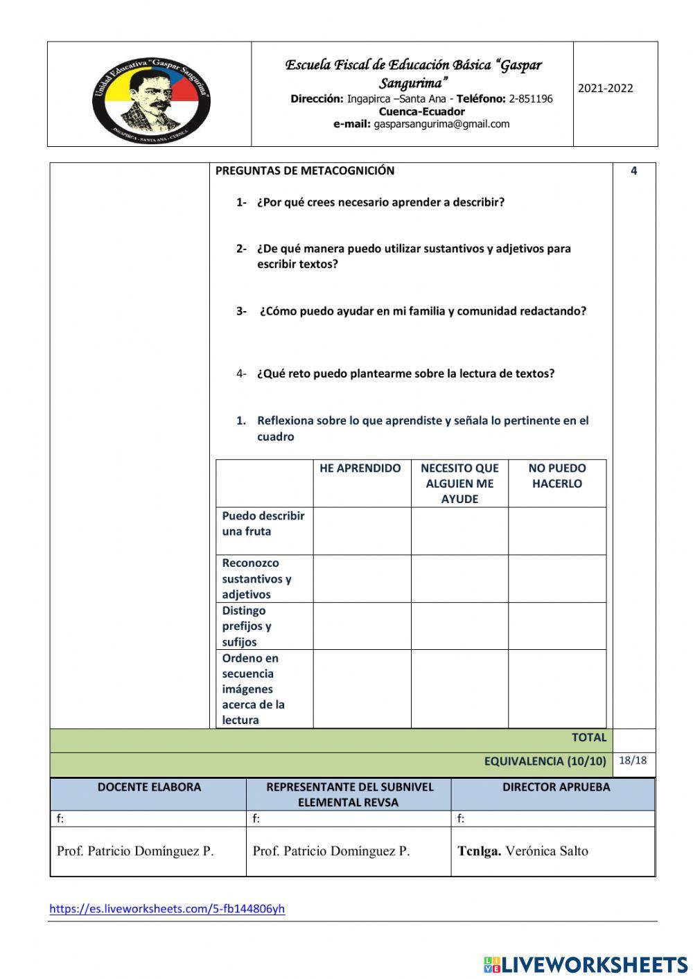 Examen de lengua y literatura