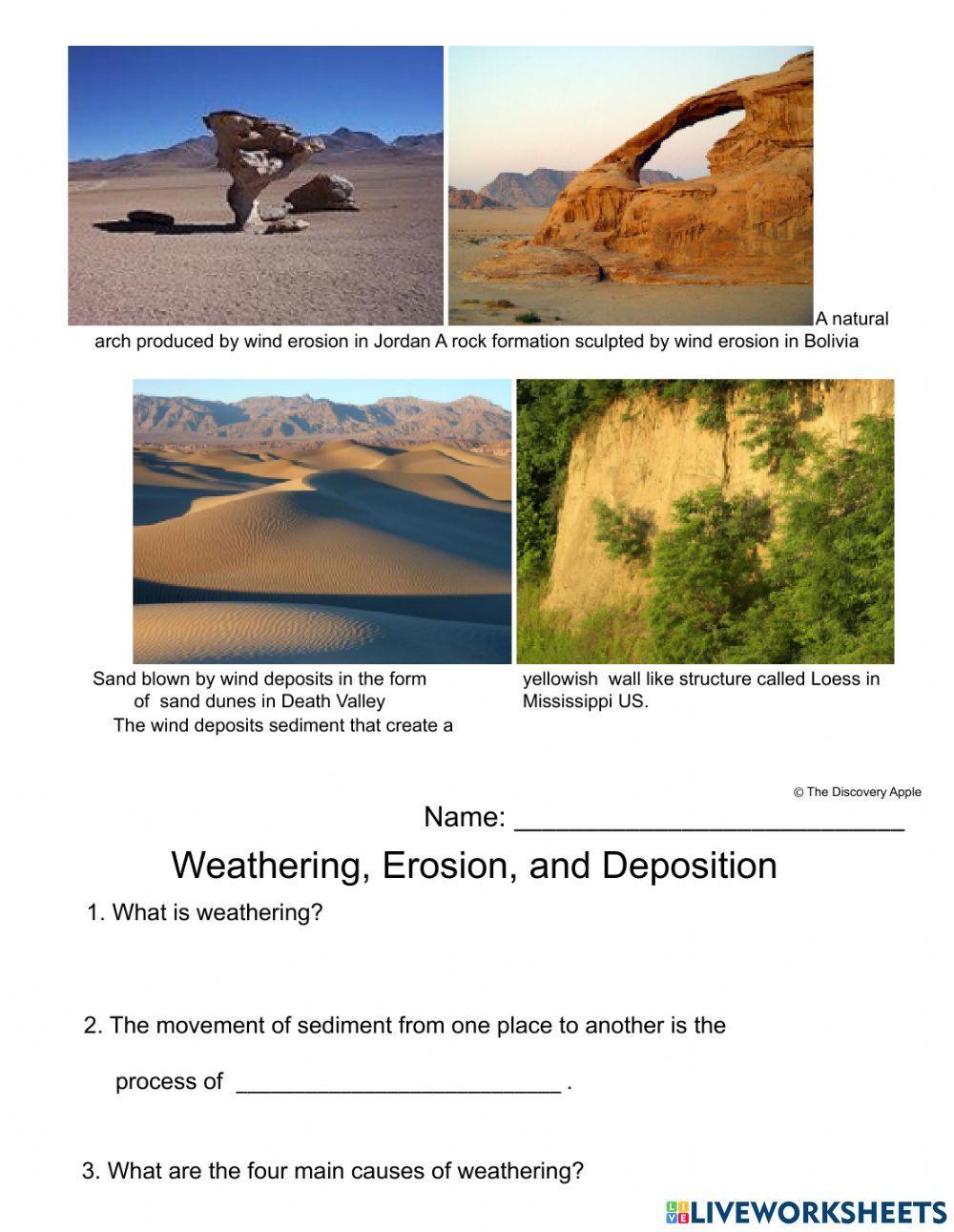 Weathering Erosion and deposition -3