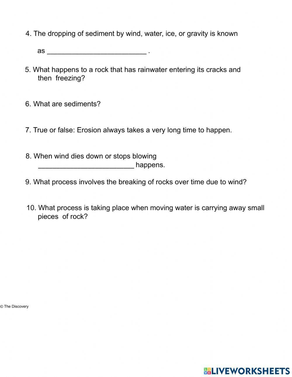 Weathering Erosion and deposition -3