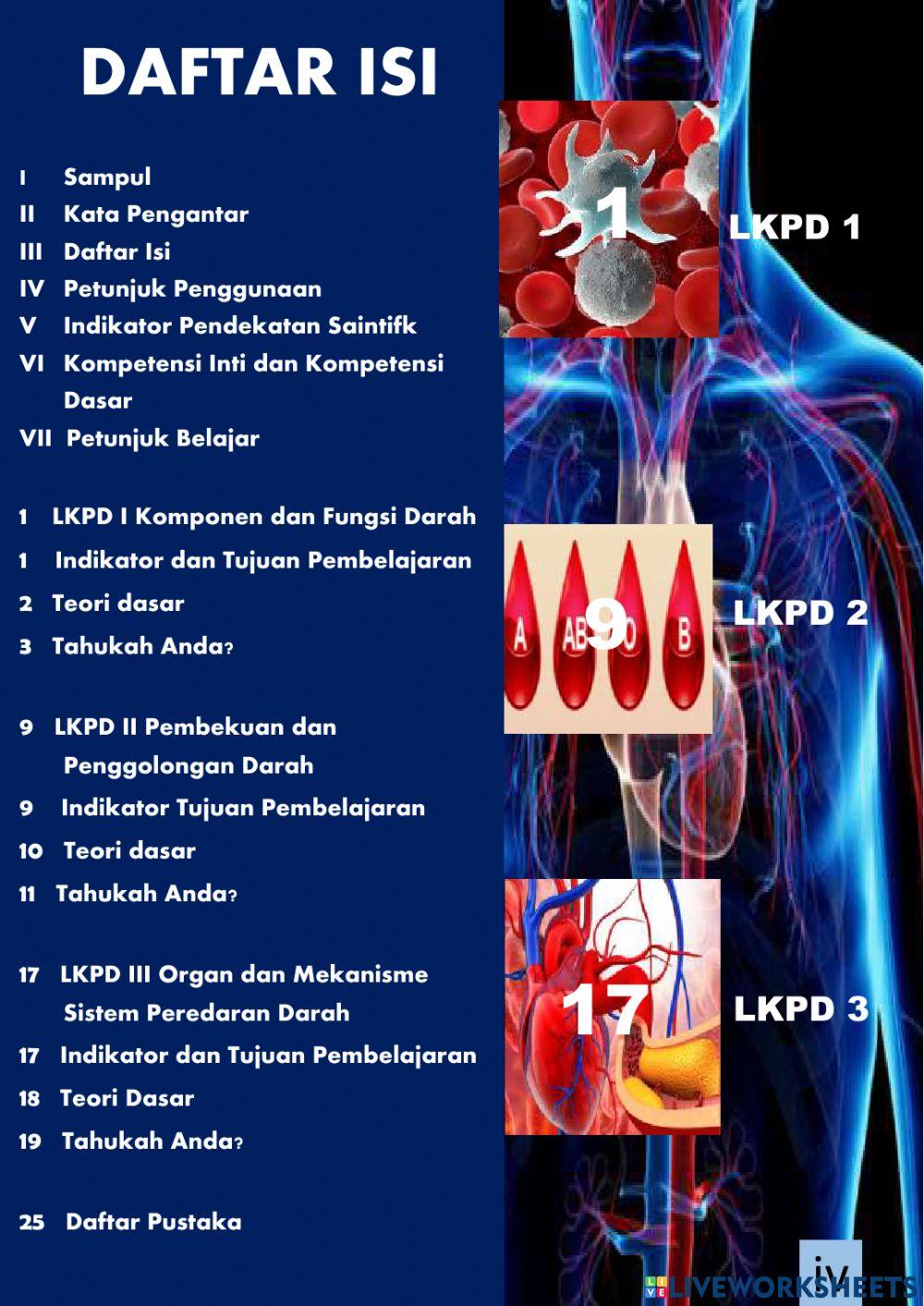 Lembar Kerja Peserta Didik Elektronik berbasis Pendekatan Saintifik pada Materi Sistem Peredaran Darah Kelas XI
