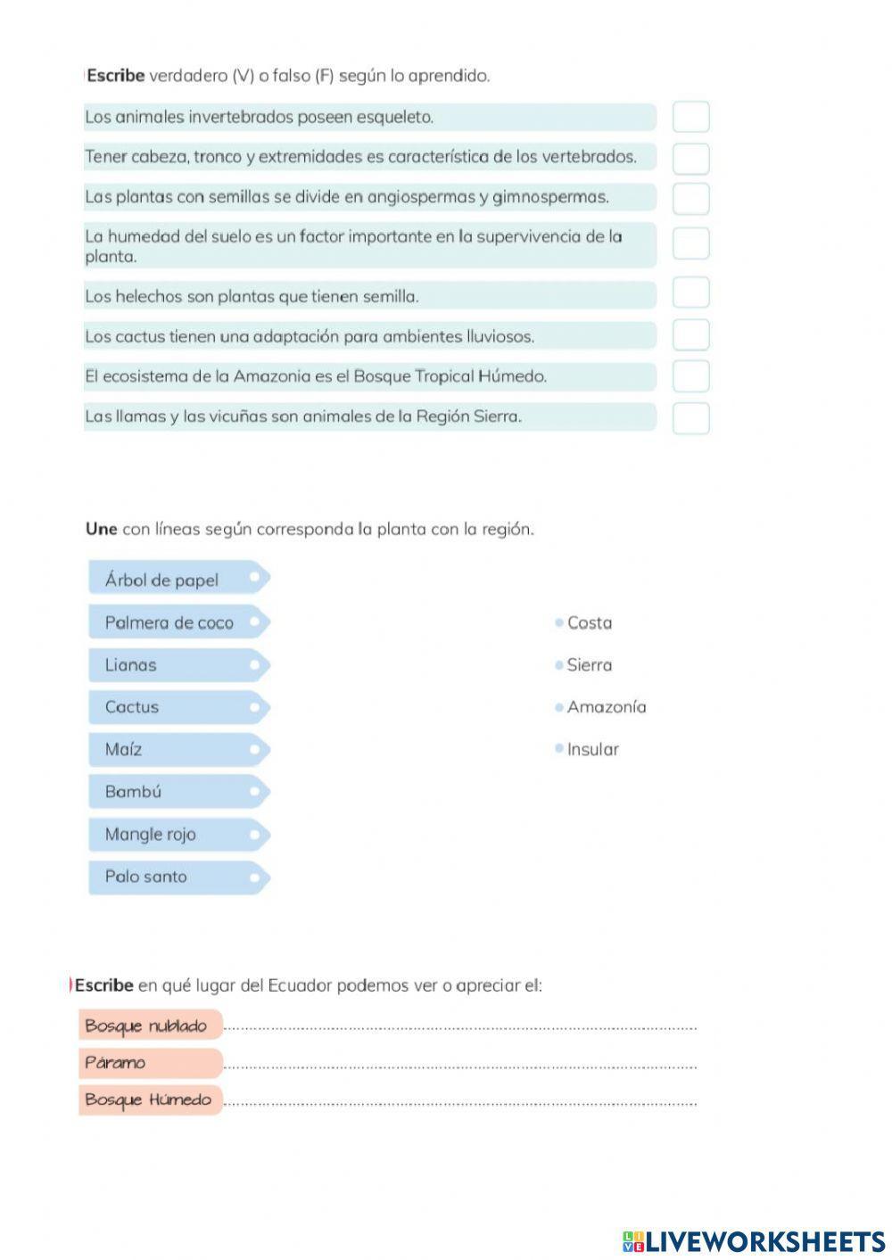 Evaluacion quimestral de ciencias naturales