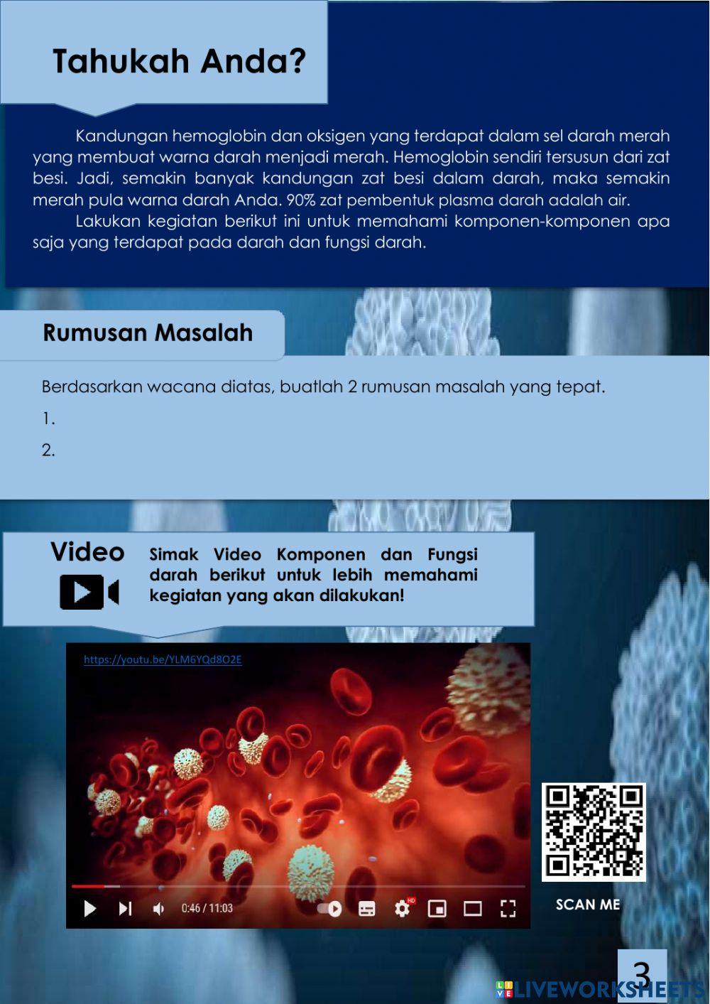 LKPD 1 Fungsi dan Komponen Darah