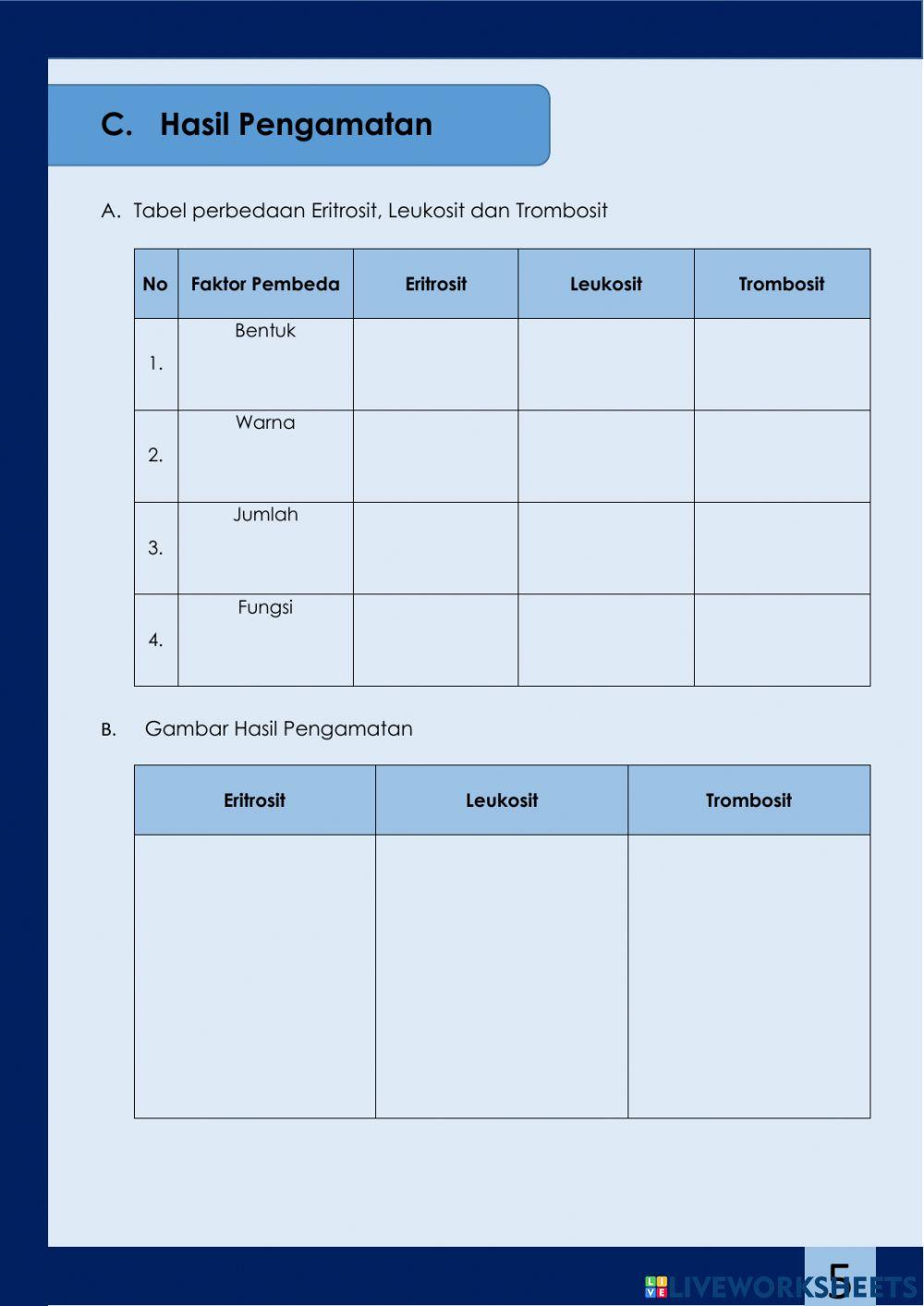 LKPD 1 Fungsi dan Komponen Darah