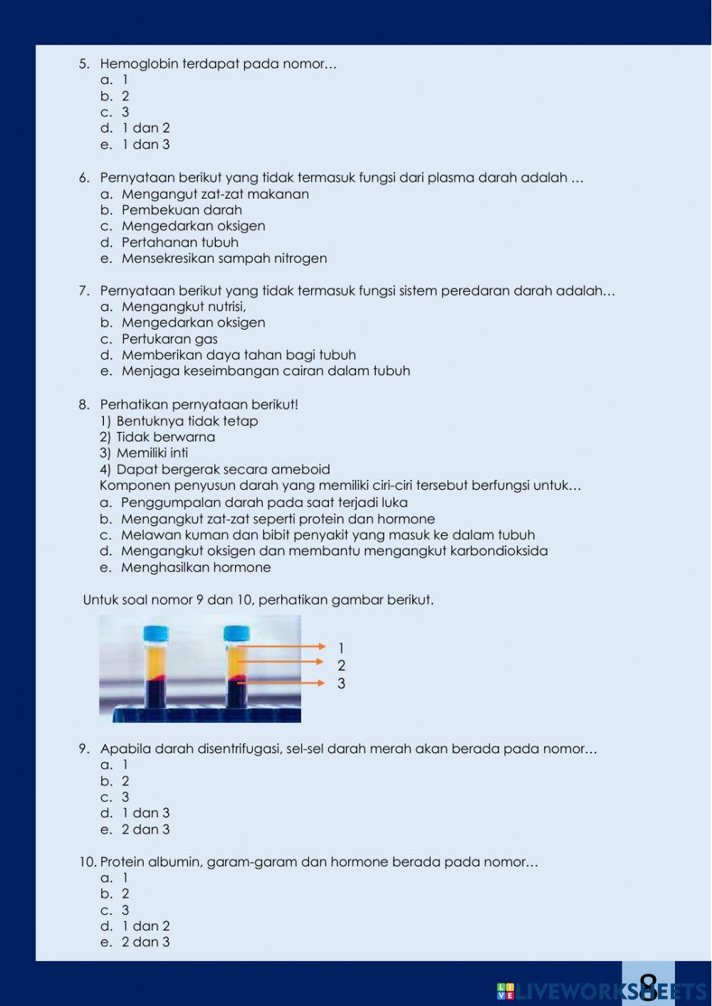 LKPD 1 Fungsi dan Komponen Darah