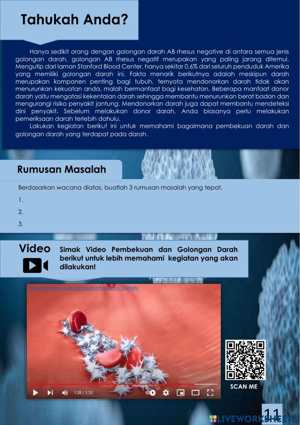 LKPD 2 Pembekuan dan Penggolongan Darah
