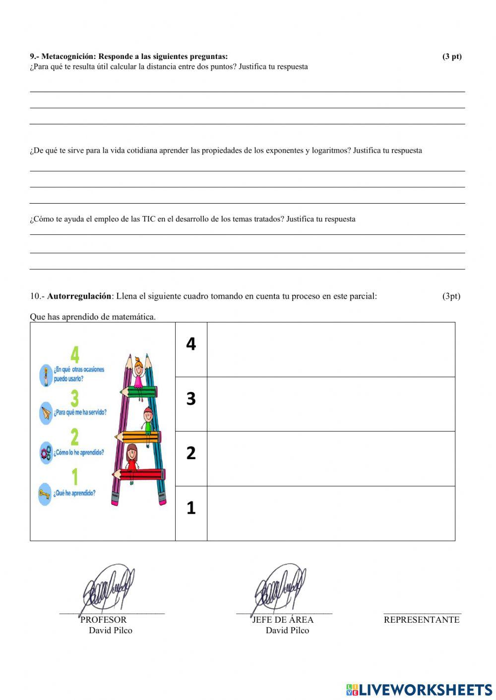 Evaluación Quimestral