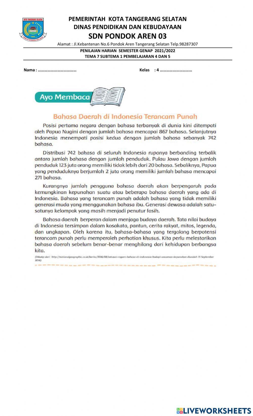 Penilaian bina t7 st1