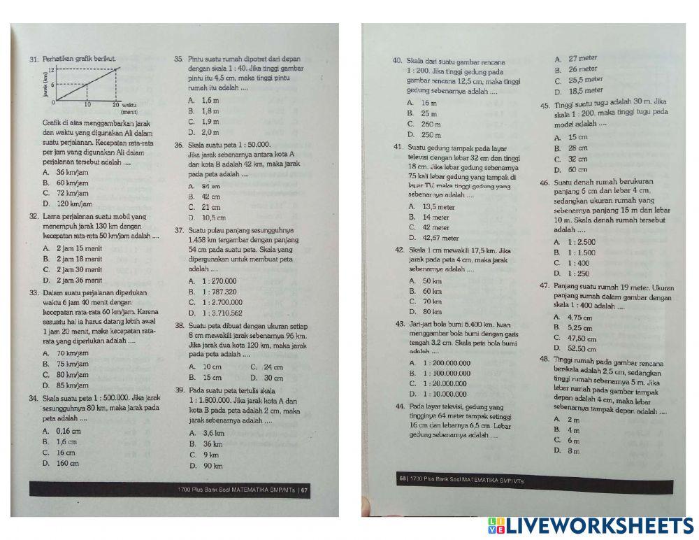Latihan matematika bab 4 perbandingan