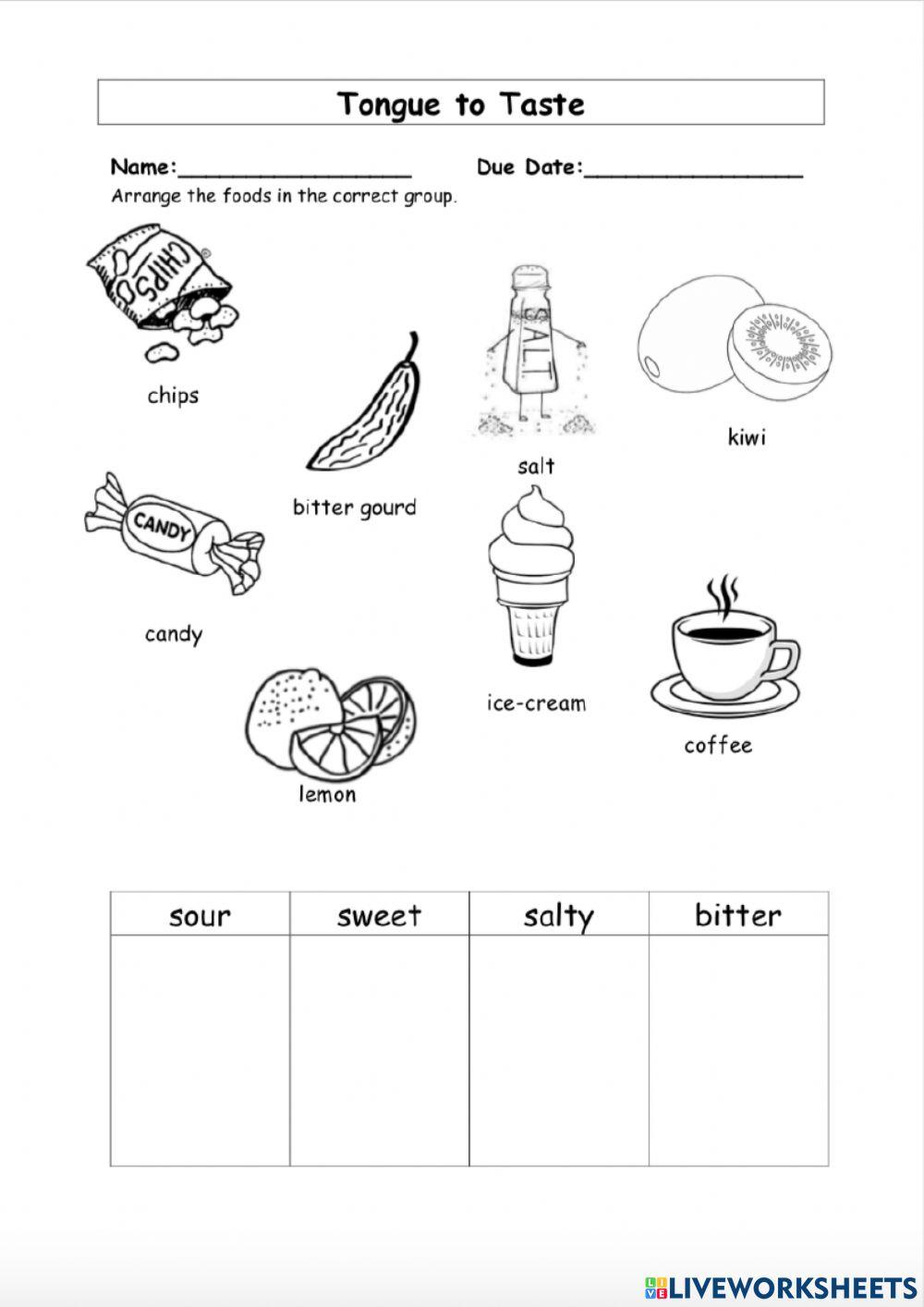 1861499 Tongue to taste (5 senses) RabiatulTeacher