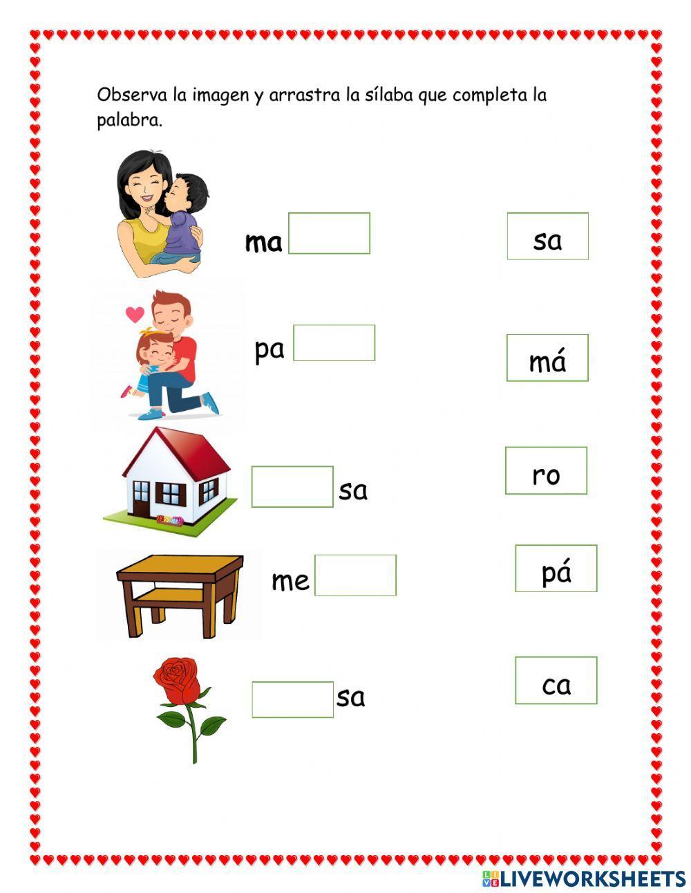 Palabras de vocabulario