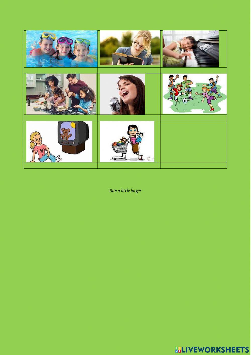 Hobbies and interests