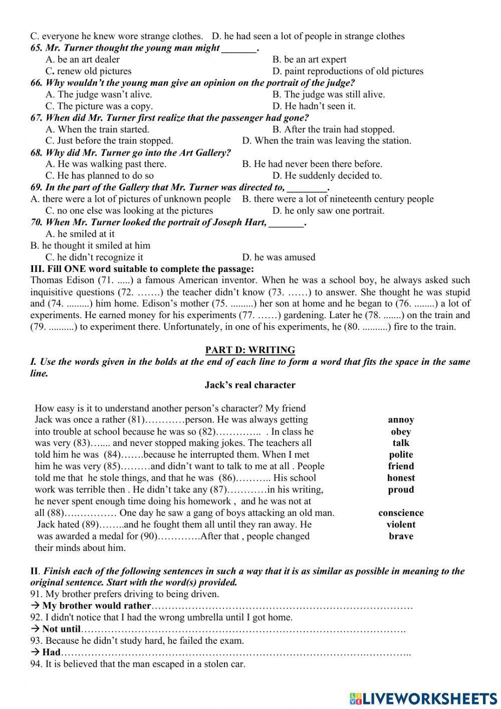 Đề thi học sinh giỏi lớp 10