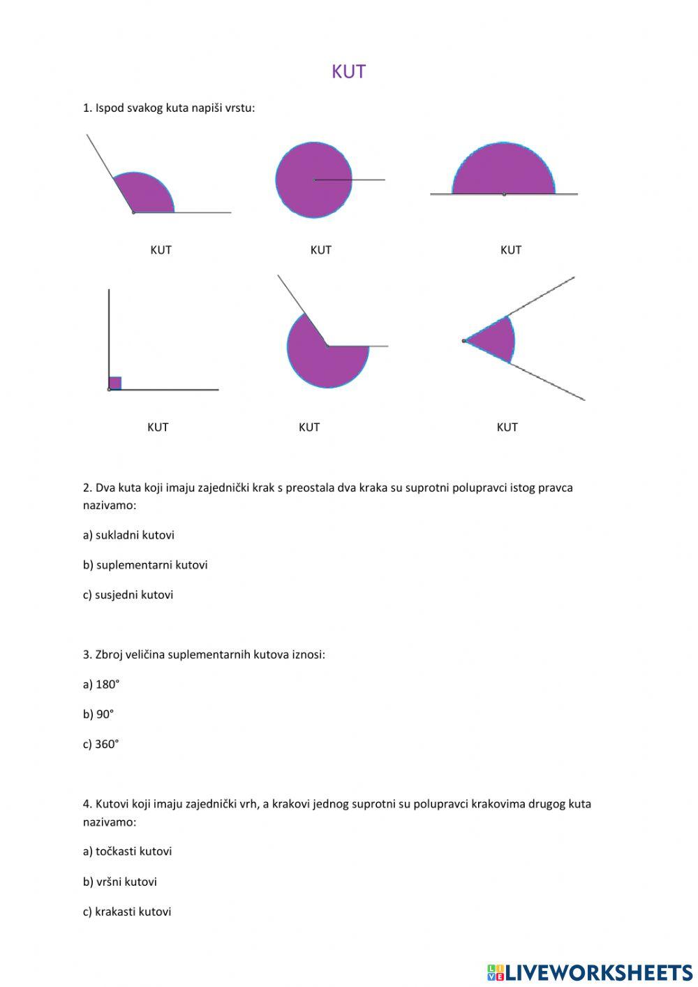 Kut worksheet live worksheets