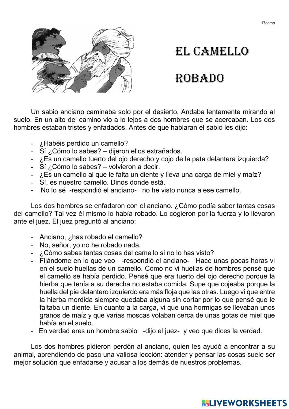 Comprensión lectora 14