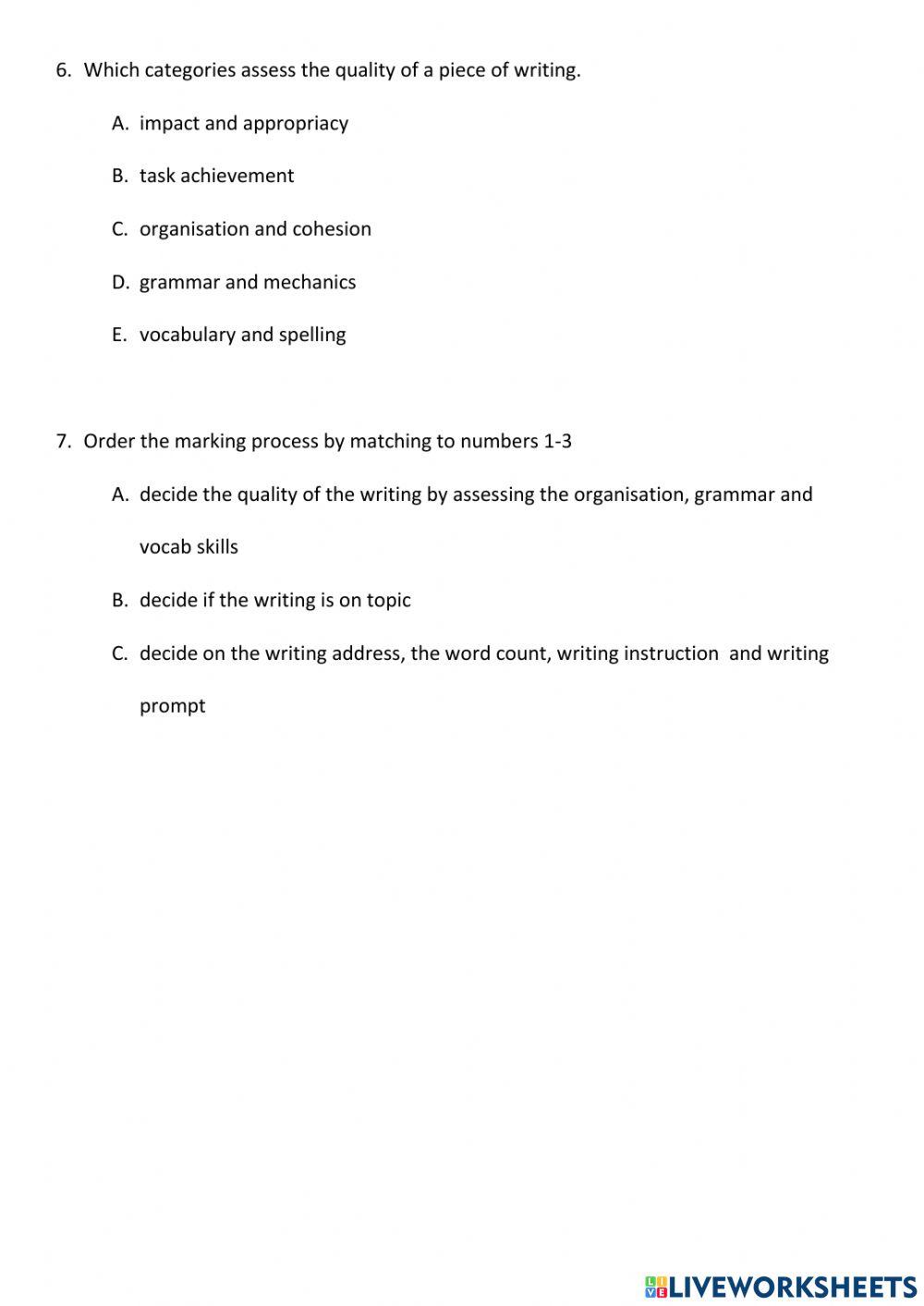 Eli writing rubric 1